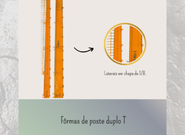 Com dobradiça base em chapa de 1/4, laterais em 1/8 e cantoneiras 2 x 1/4. As fôrmas de poste duplo T IMDI tem a qualidade que a sua empresa procura, com o atendimento que você precisa.